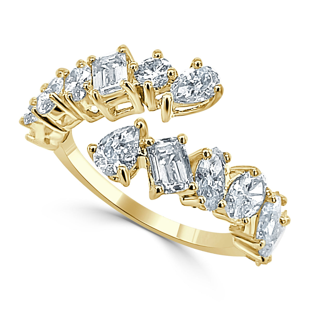 Anastasia Multi Mixed Shape Crossover Diamond Ring