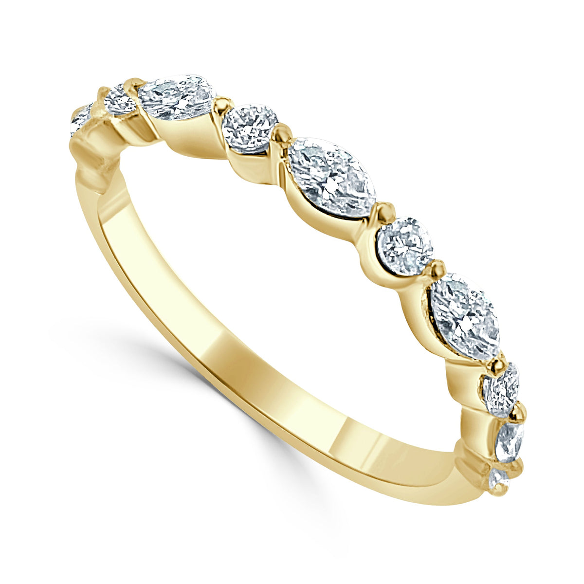 Ansley Alternating Diamond Band