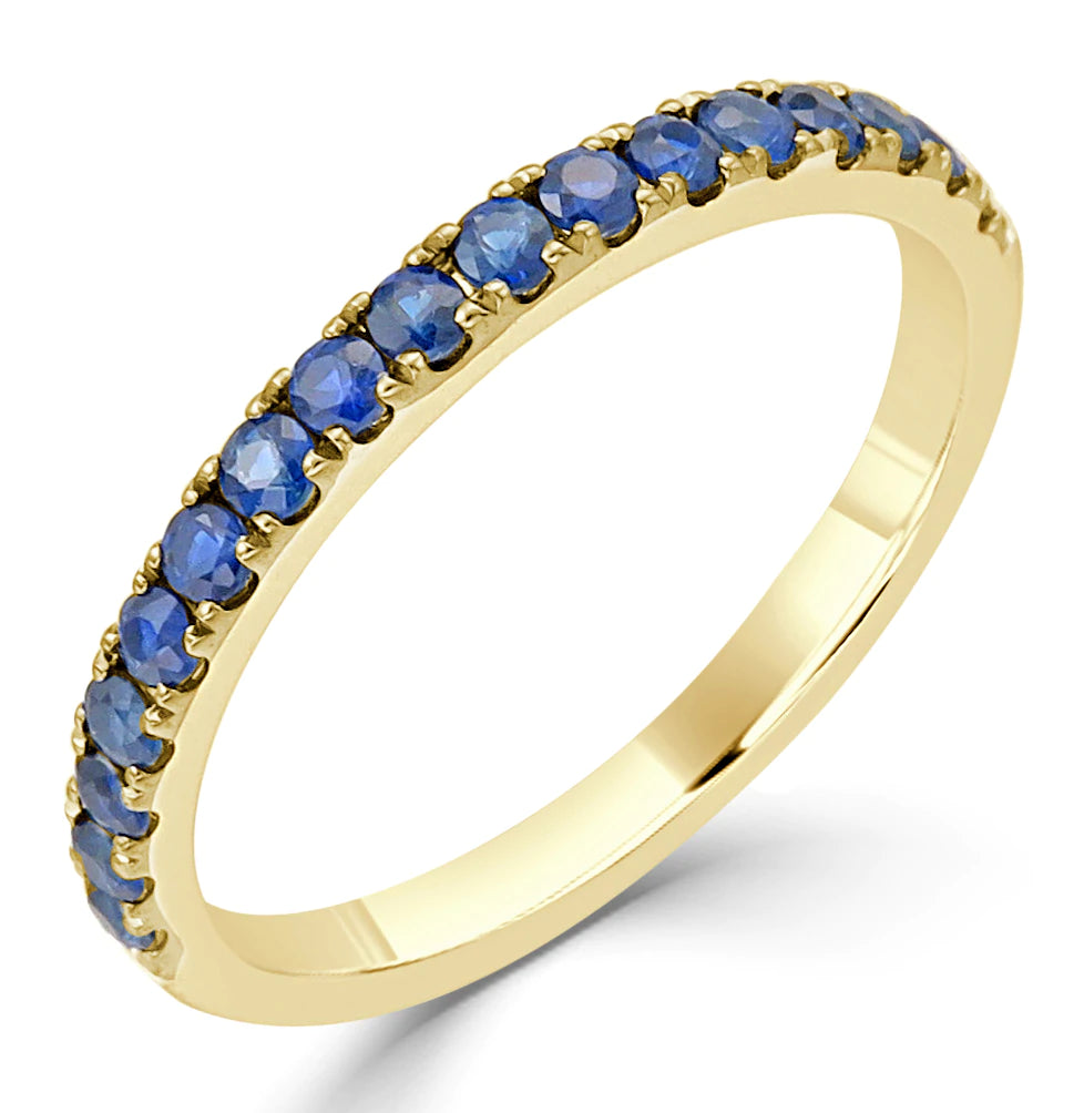 Birthstone Halfway Stacking Band Ring