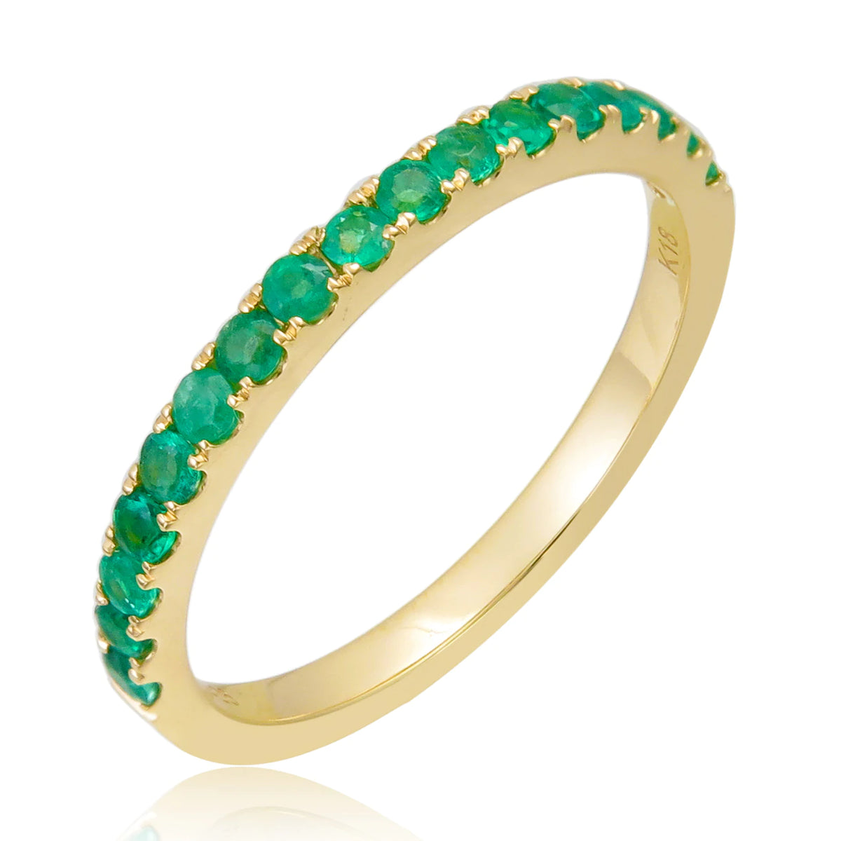 Birthstone Halfway Stacking Band Ring
