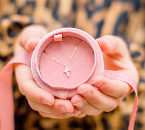 Little Grace Dainty Diamond Cross Necklace