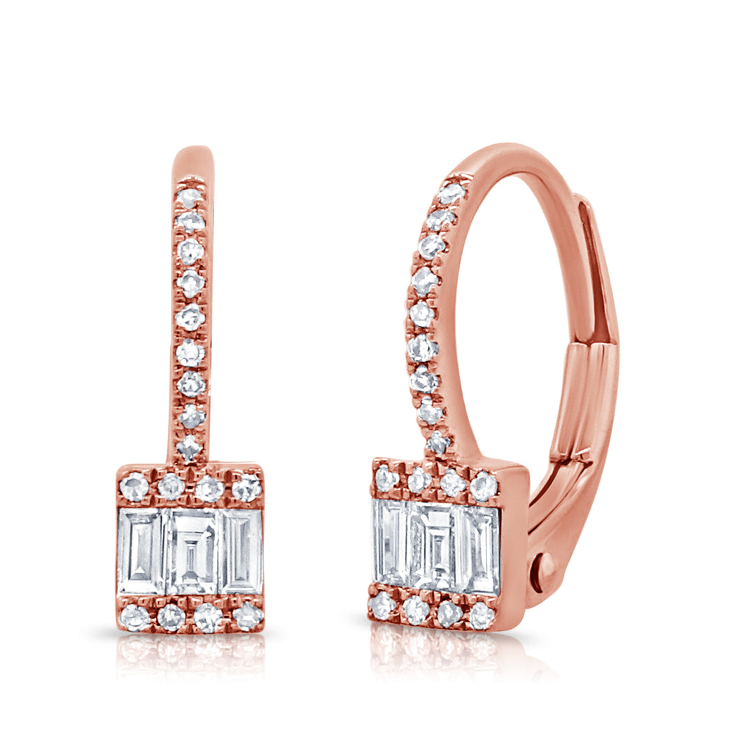 Isla Baguette Diamond Drop Huggies