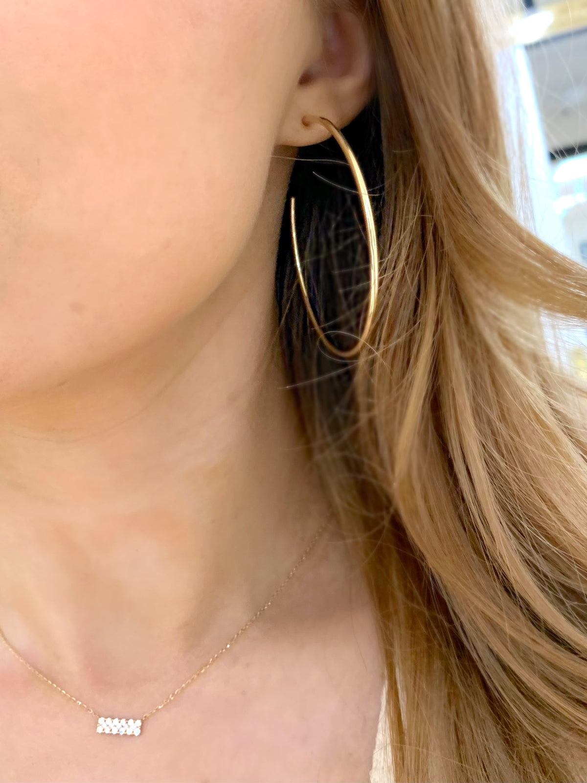 Jenny Gold Hoops 2in