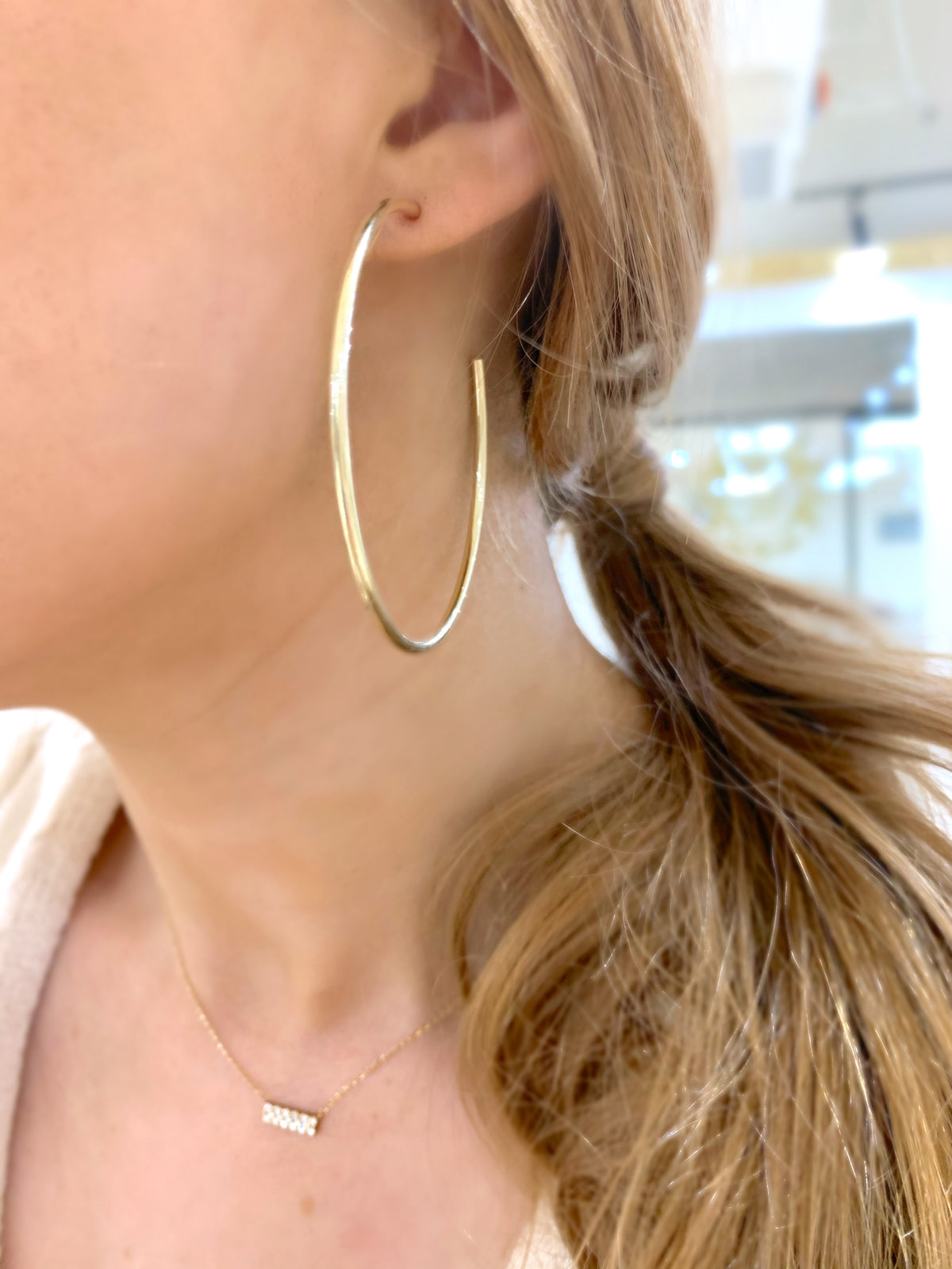 Jenny Gold Hoops 2in
