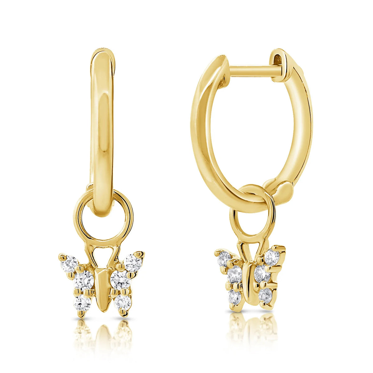 Kalliope Butterfly Huggie Earrings