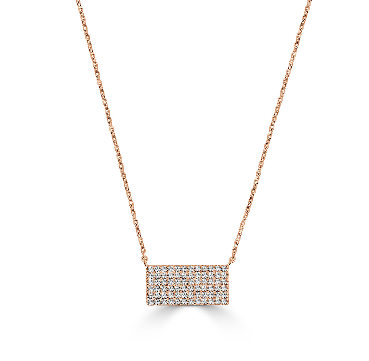 Harper Six Row Diamond Bar Necklace