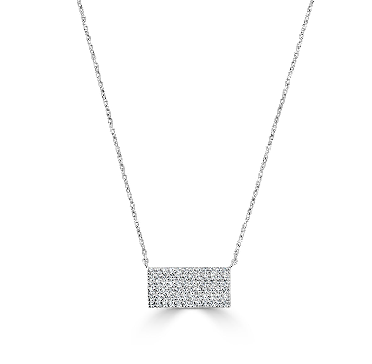 Harper Six Row Diamond Bar Necklace