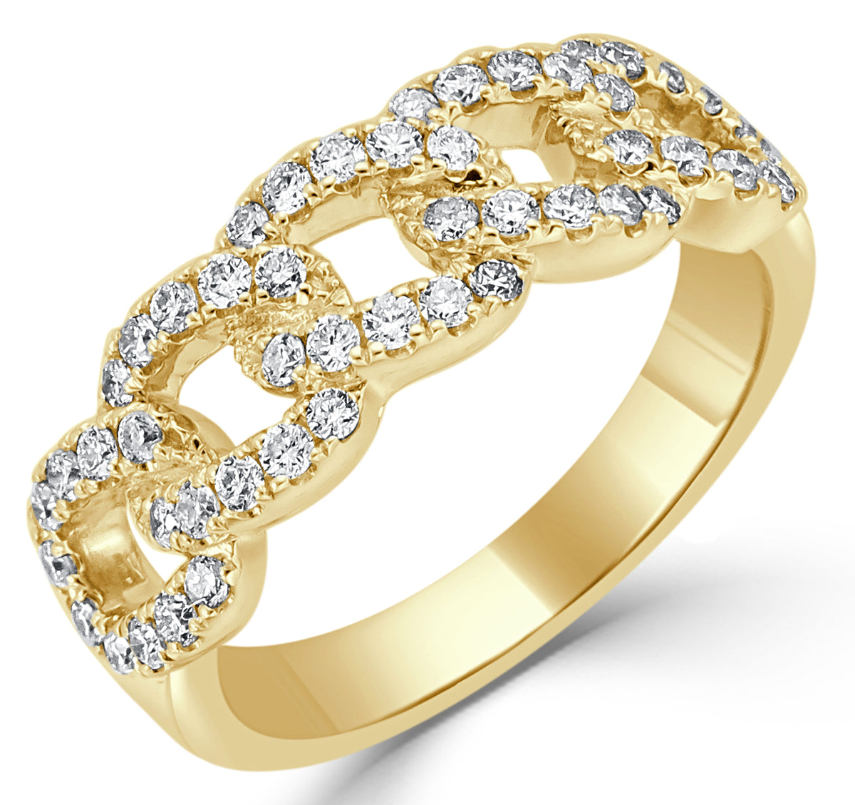 Chelsi Diamond Link Ring Yellow Gold