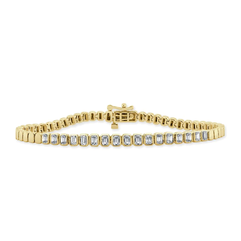 Gatz Emerald Cut Bezel Tennis Bracelet 1.64 ctw