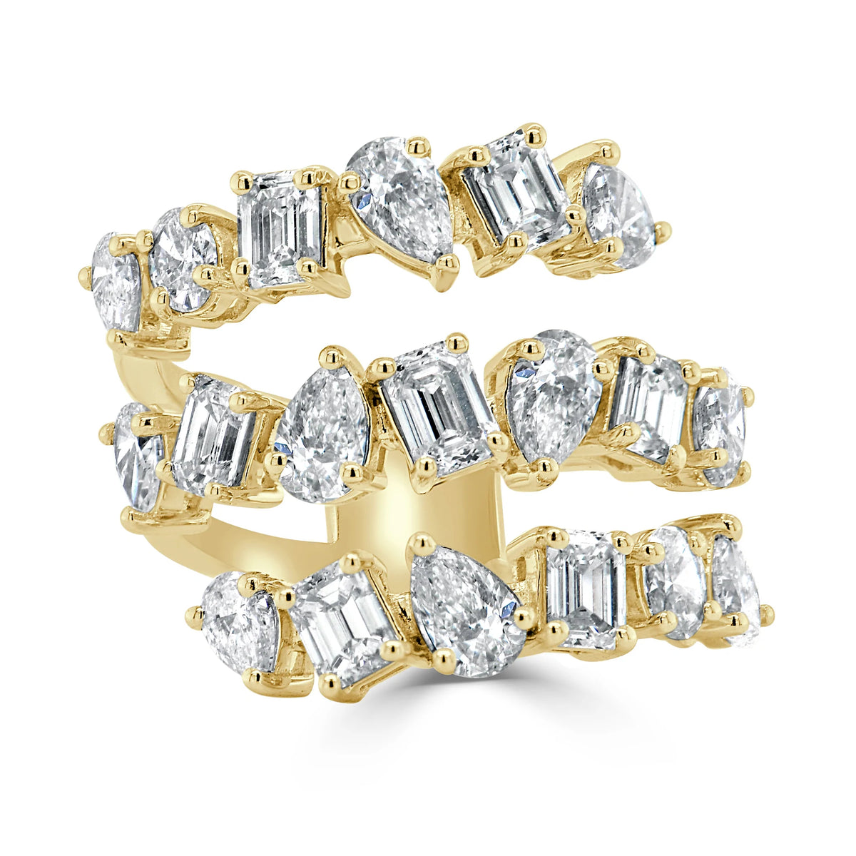 Kehlani Three Row Multi-Shape Diamond Band 3.59 ctw