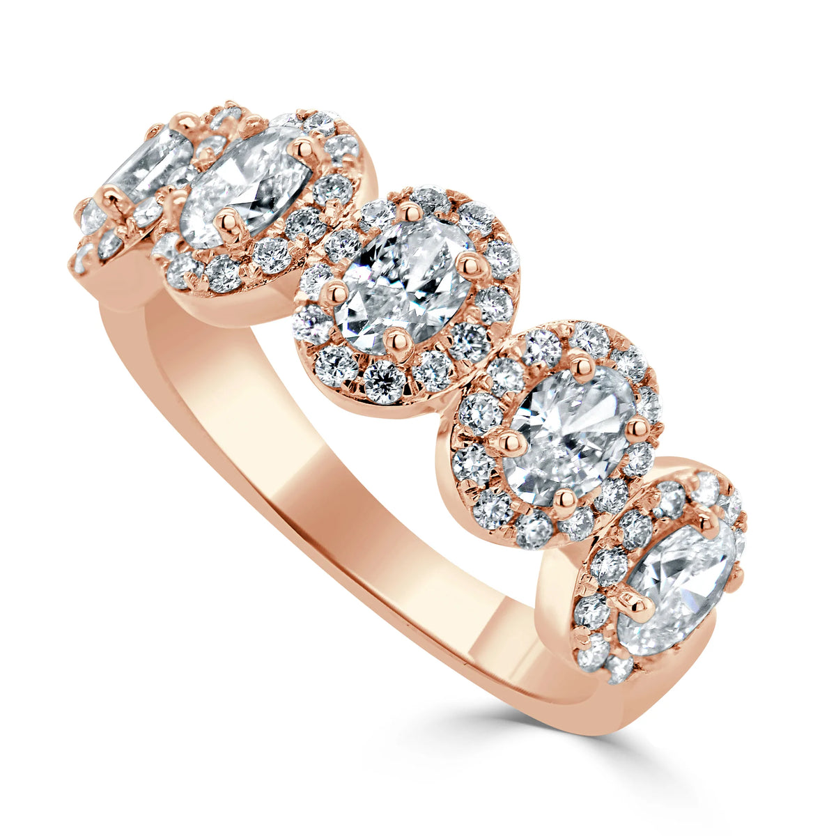 Schwan Oval Diamond Halo Band 1.45 ctw