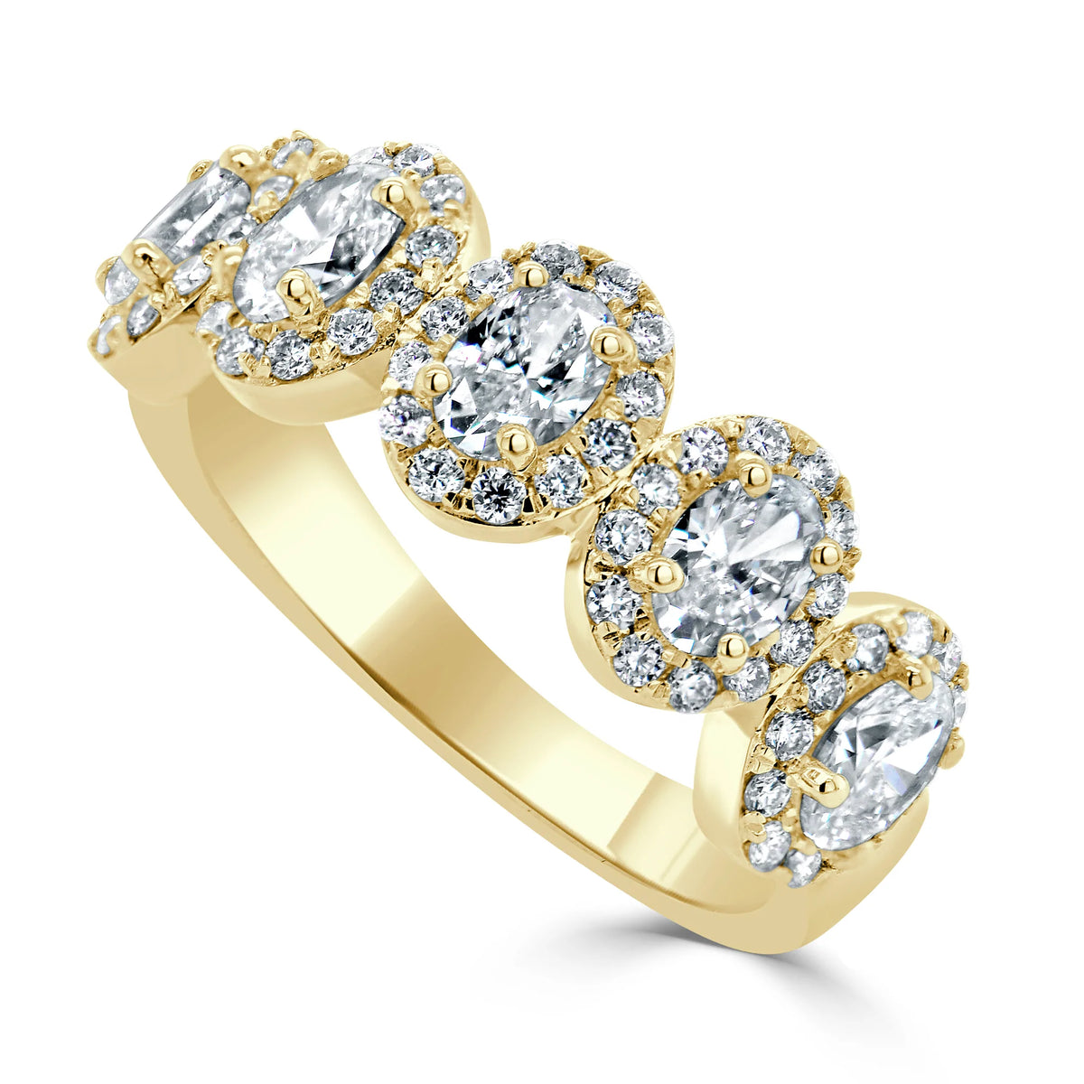 Schwan Oval Diamond Halo Band 1.45 ctw