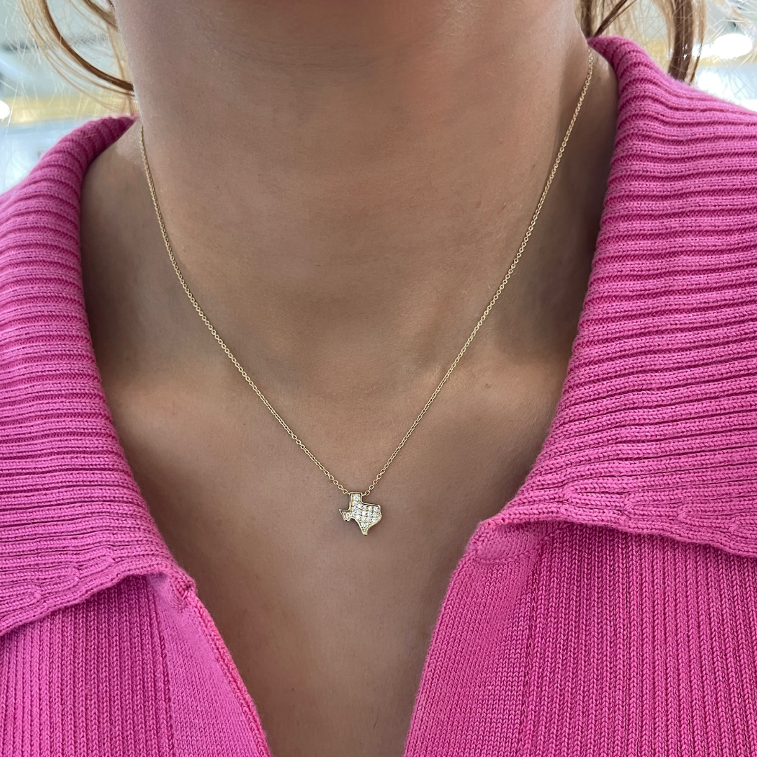 Lone Star Tiny Texas Necklace