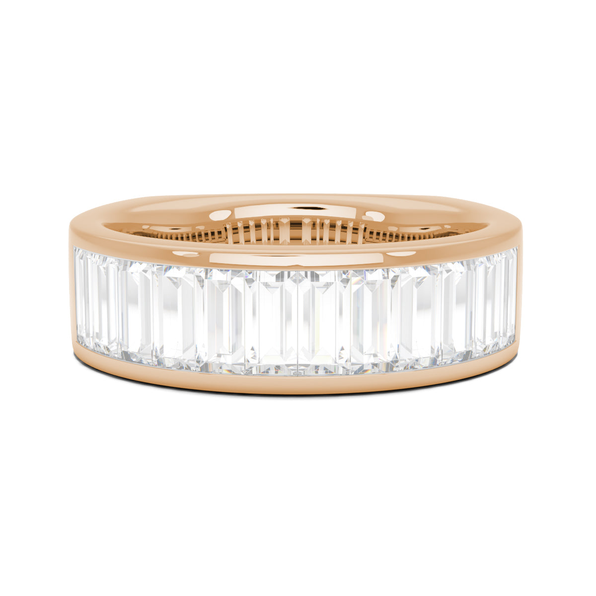 Mens Baguette Wedding Band