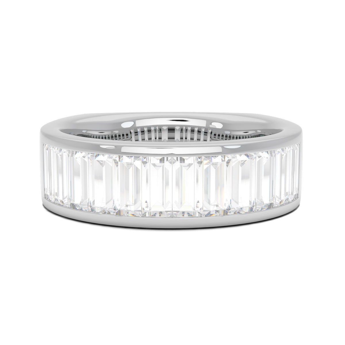 Mens Baguette Wedding Band