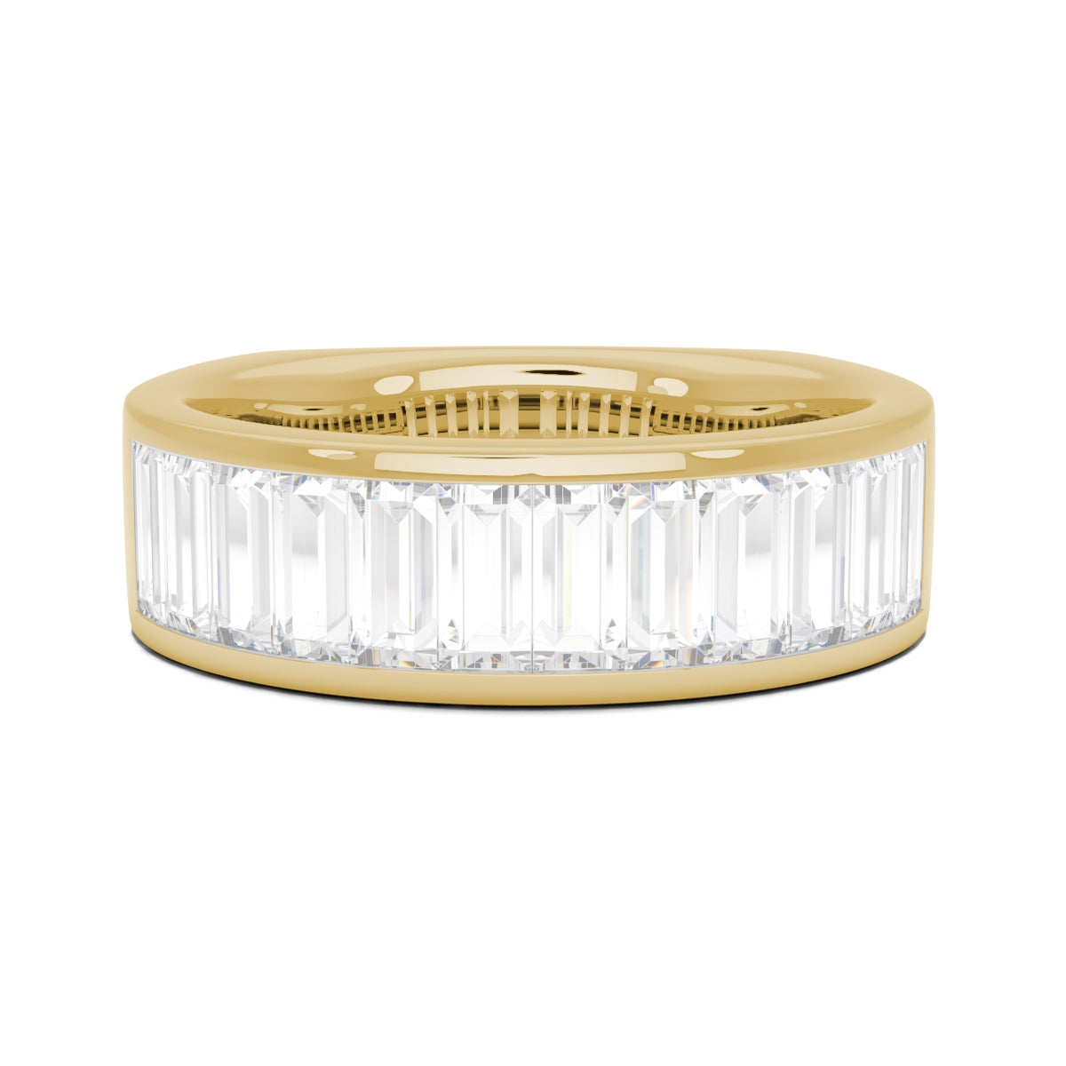 Mens Baguette Wedding Band