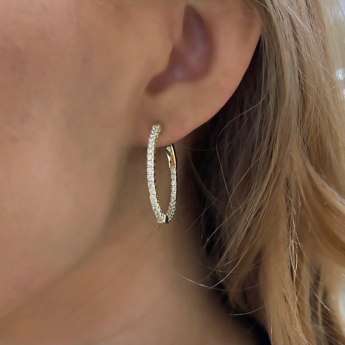 Lydia Diamond Hoop Earrings