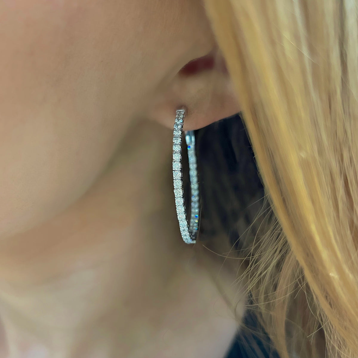 Vivienne Diamond Hoop Earrings