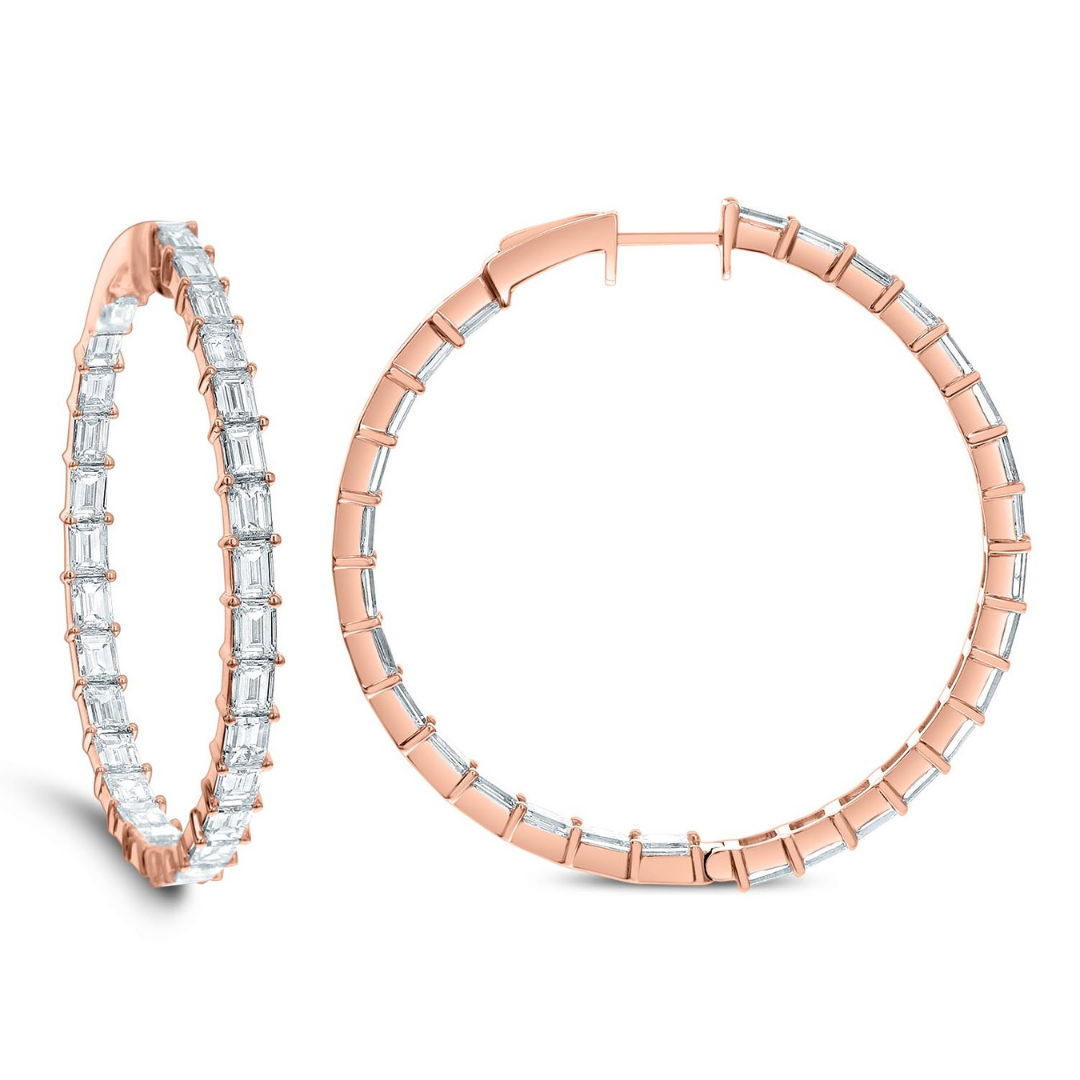 Adonis Double Sided Diamond Hoop Earrings 16.60 ctw