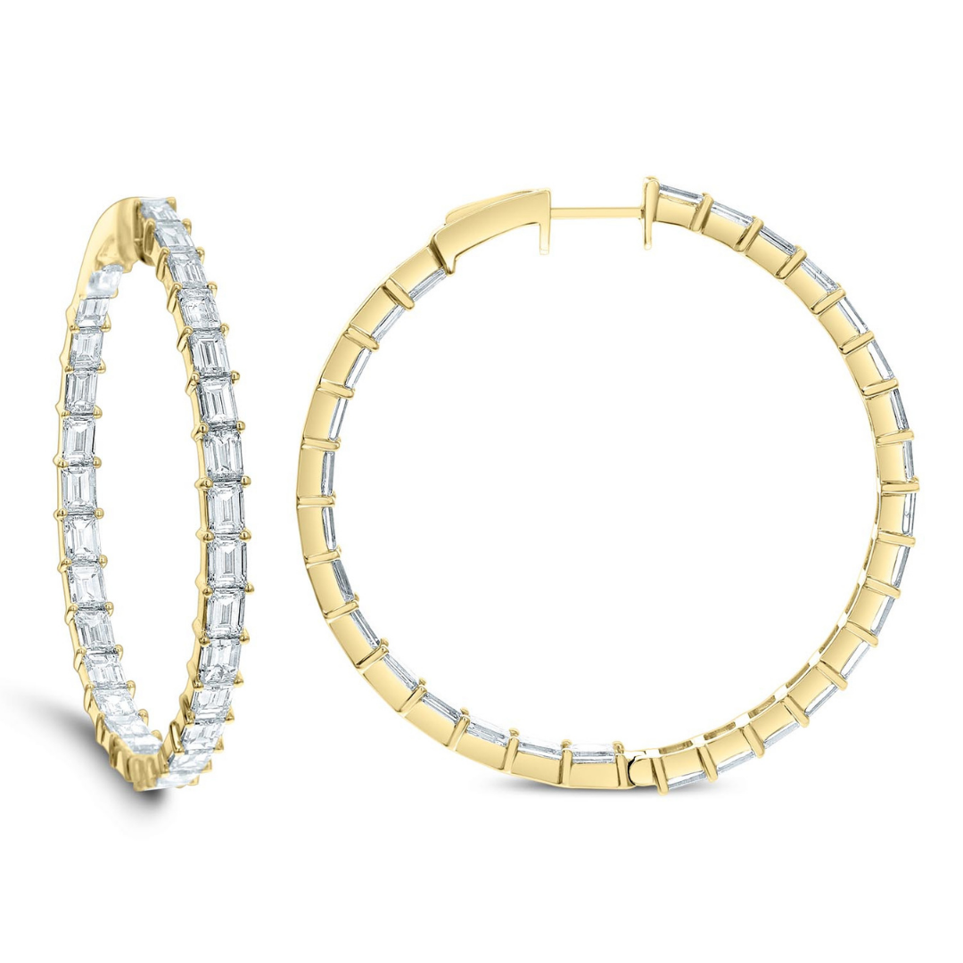 Adonis Double Sided Diamond Hoop Earrings 16.60 ctw