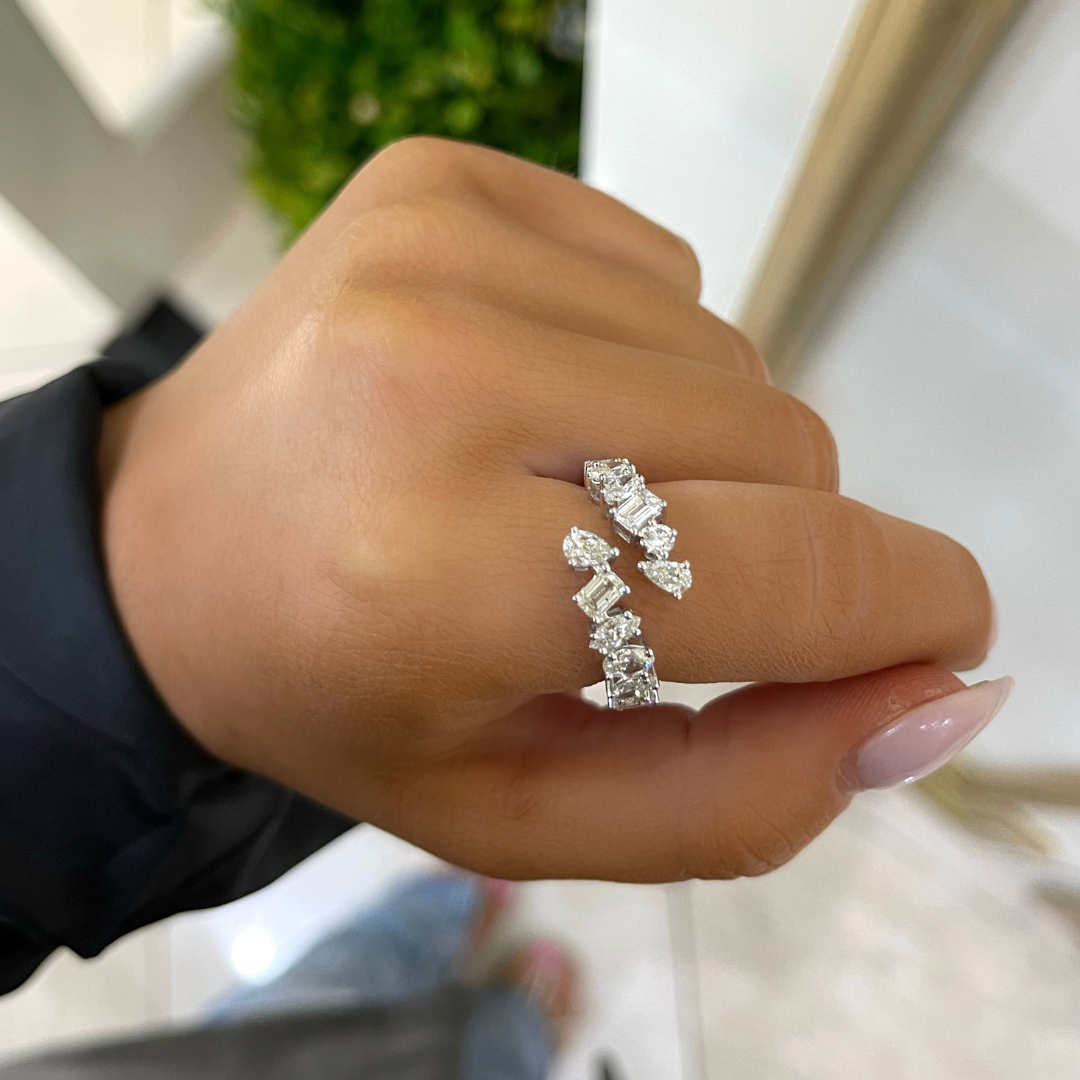 Anastasia Multi Mixed Shape Crossover Diamond Ring