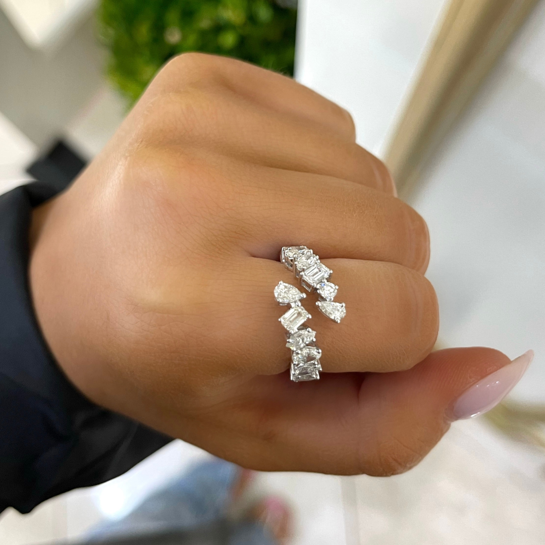 Anastasia Multi Mixed Shape Crossover Diamond Ring