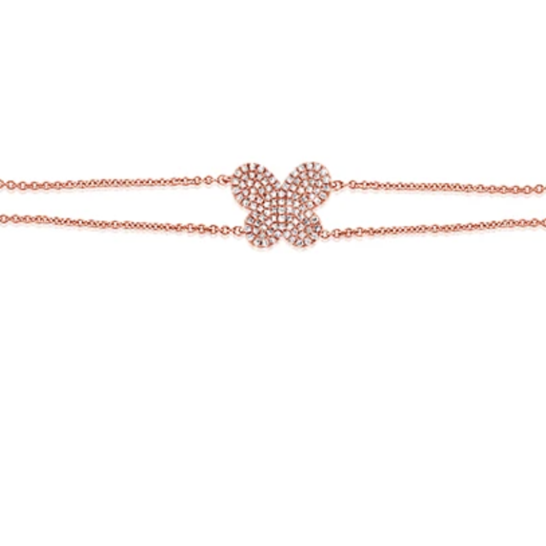 Tansy Pave Butterfly Diamond Bracelet