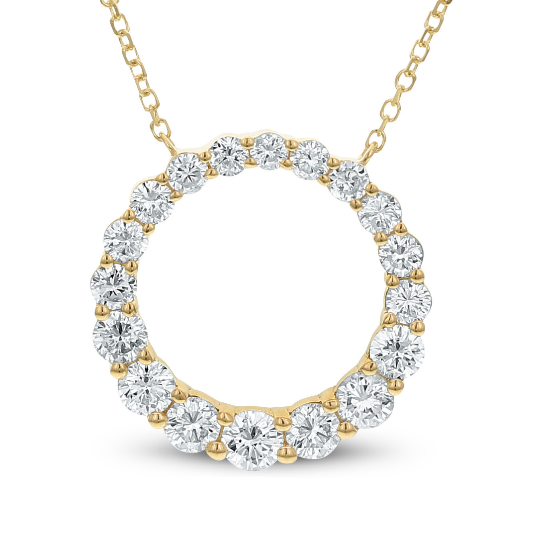 Circle Diamond Necklace