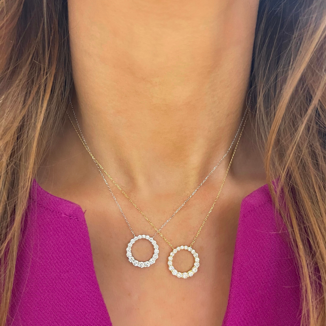 Circle Diamond Necklace