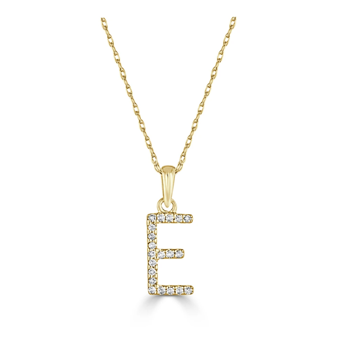 Dainty Diamond Initial Necklace