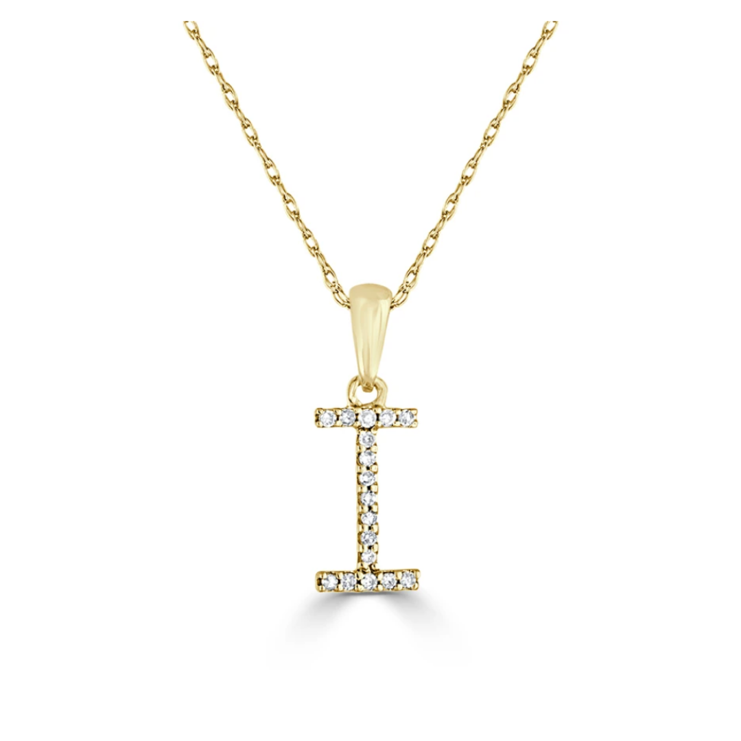 Dainty Diamond Initial Necklace