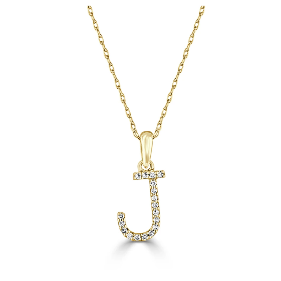 Dainty Diamond Initial Necklace