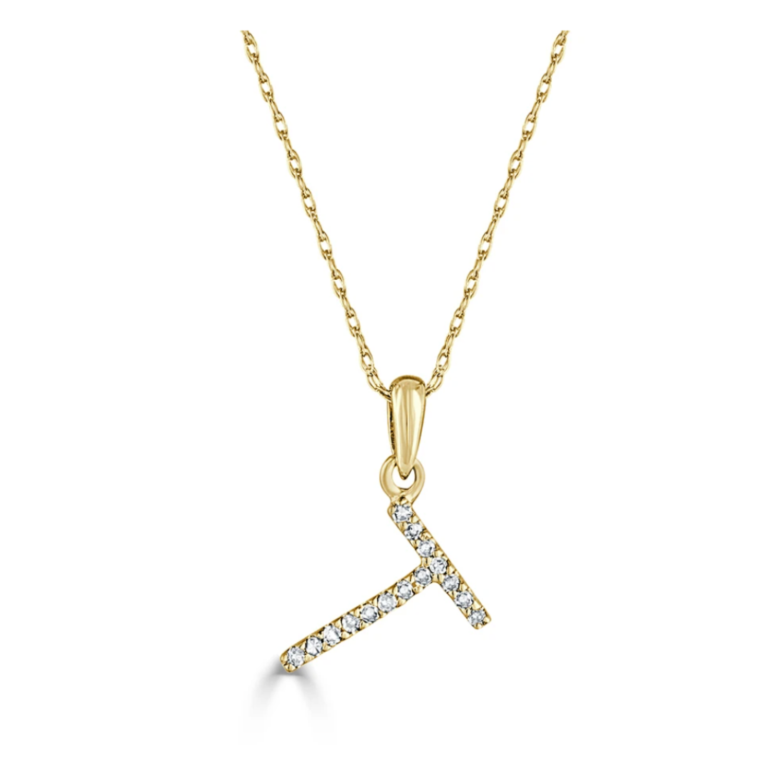Dainty Diamond Initial Necklace
