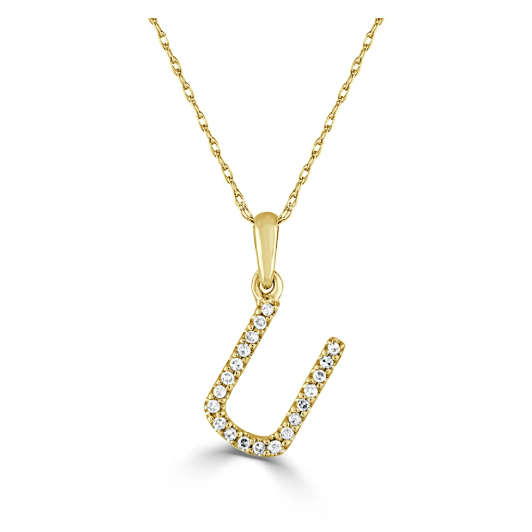 Dainty Diamond Initial Necklace
