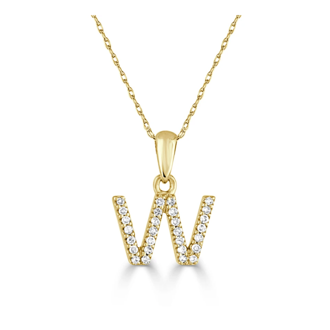 Dainty Diamond Initial Necklace