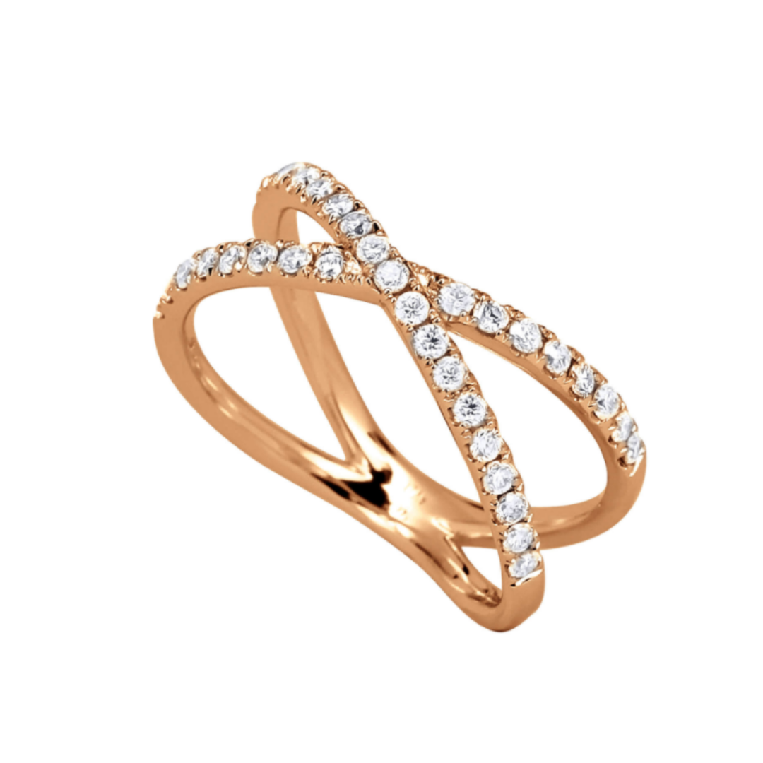 Davina Crossover Diamond Ring