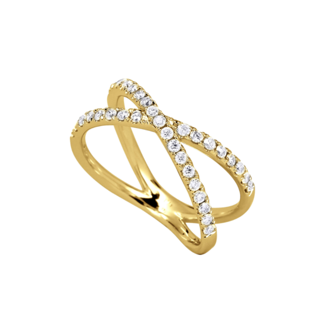 Davina Crossover Diamond Ring