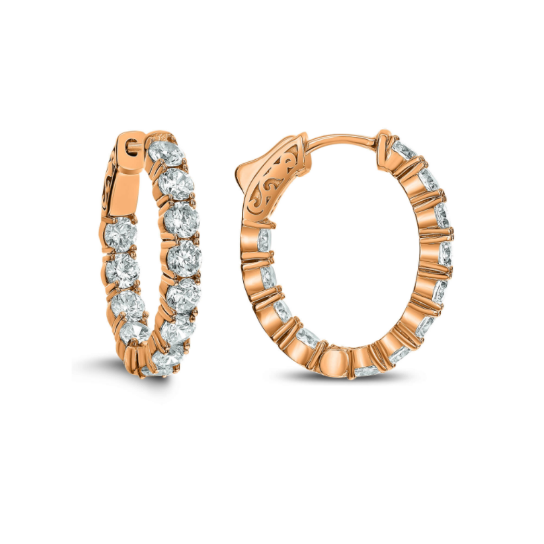 Calliope Diamond Hoop Earrings 4.00 ctw