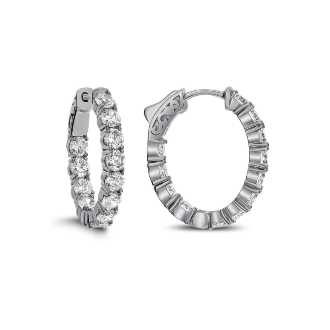 Calliope Diamond Hoop Earrings 4.00 ctw