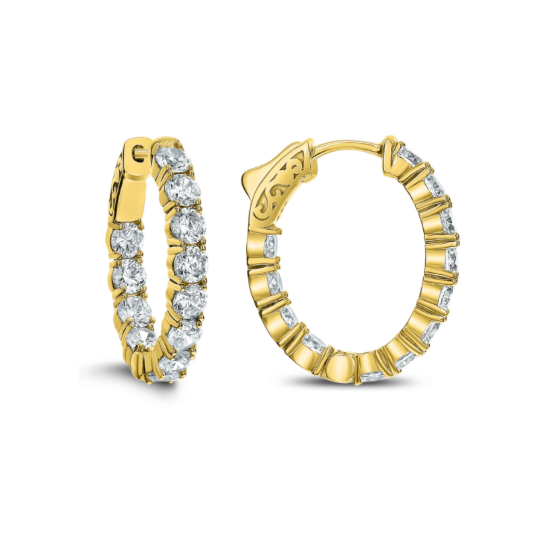 Calliope Diamond Hoop Earrings 4.00 ctw