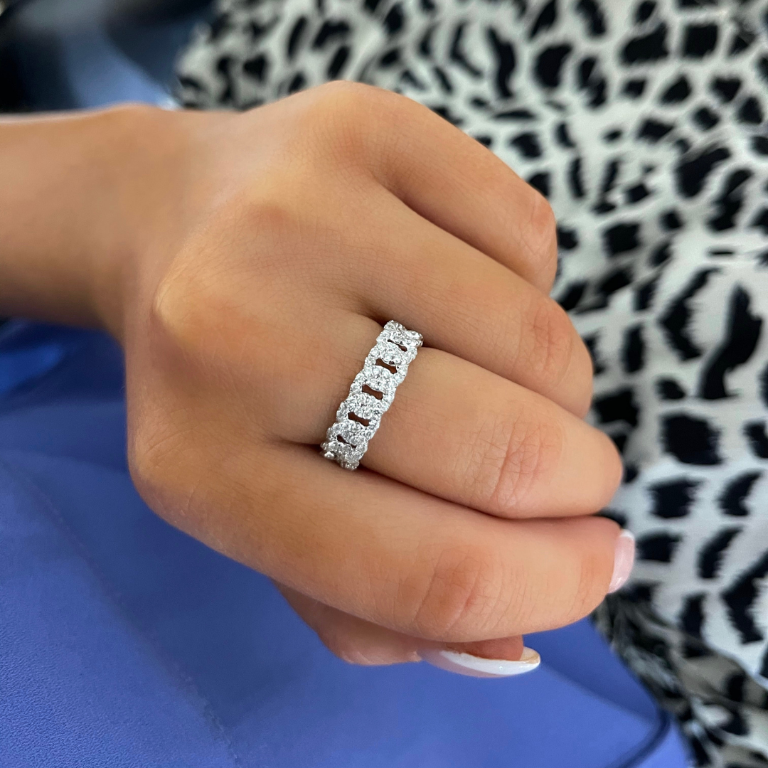 Jane Pave Diamond Chain Link Ring