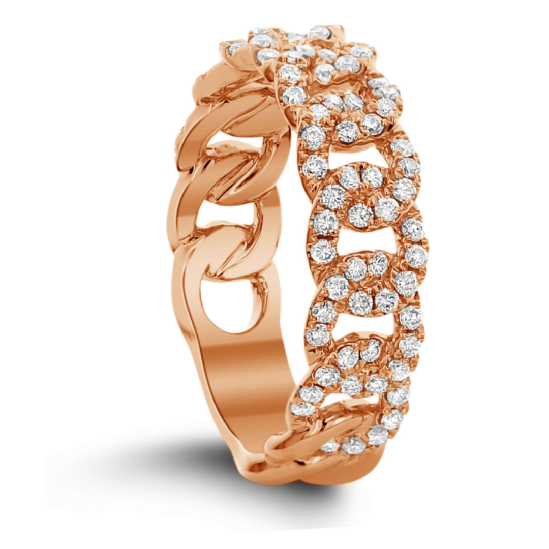 Jane Pave Diamond Chain Link Ring