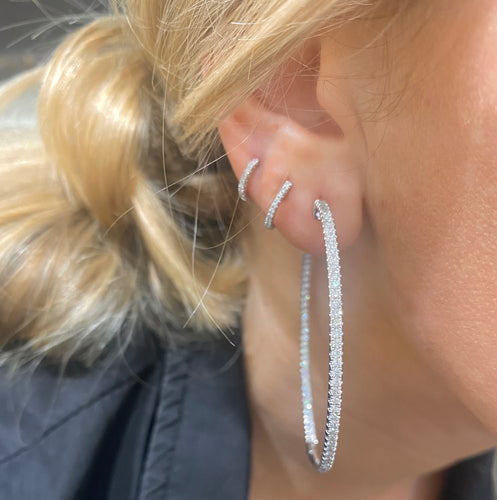 Jenn Double Sided Diamond Hoop Earrings 2.89 ctw