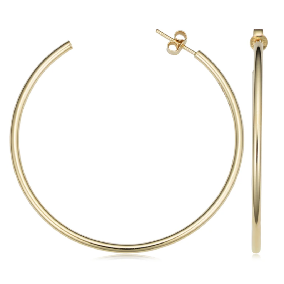 Jenny Gold Hoops 2in