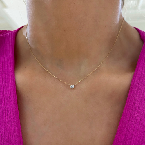 Lover Diamond Heart Necklace