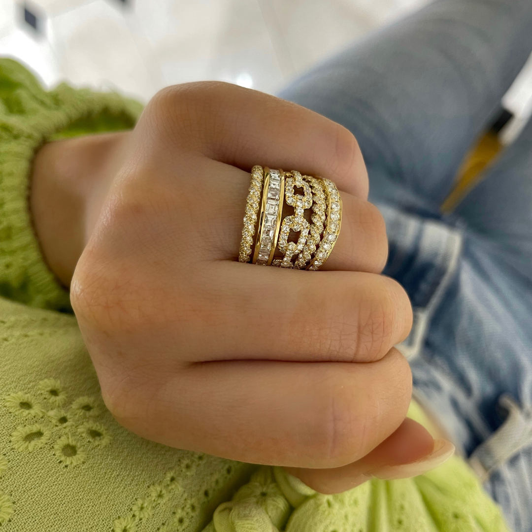 Maelia Multi Strand Diamond Ring