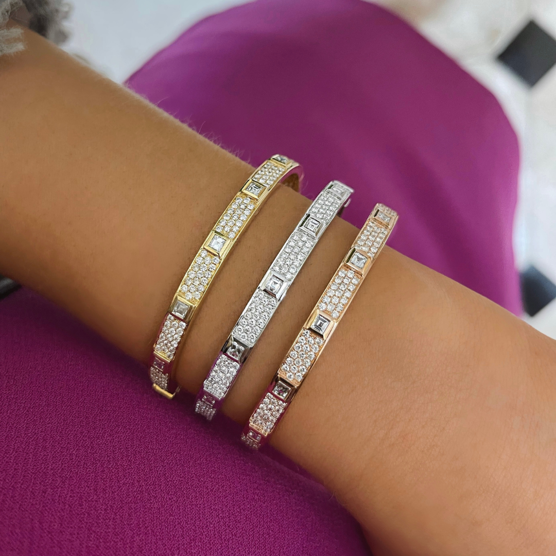 Azalea Pave Diamond Bangle Bracelet 2.26 ctw