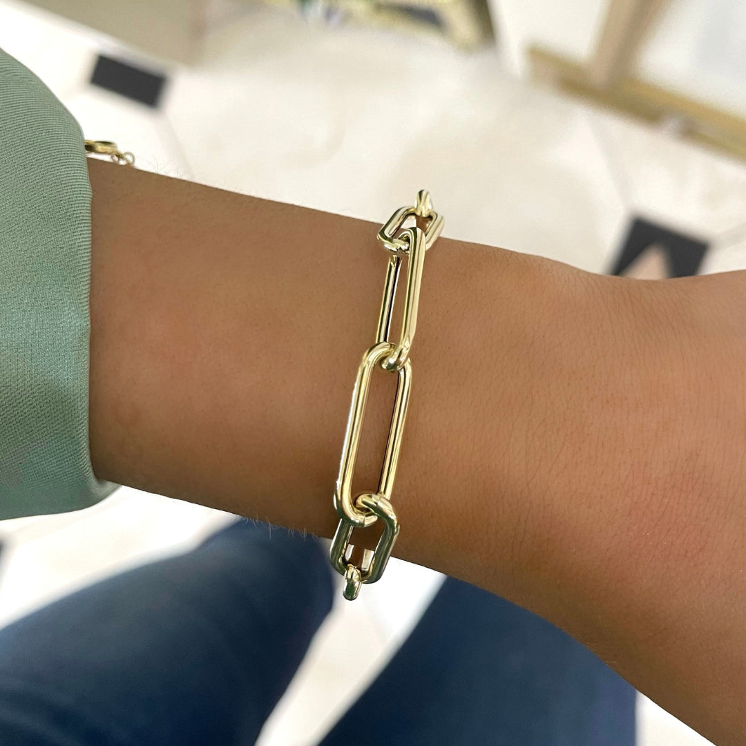 8.5mm Paperclip Chain Bracelet