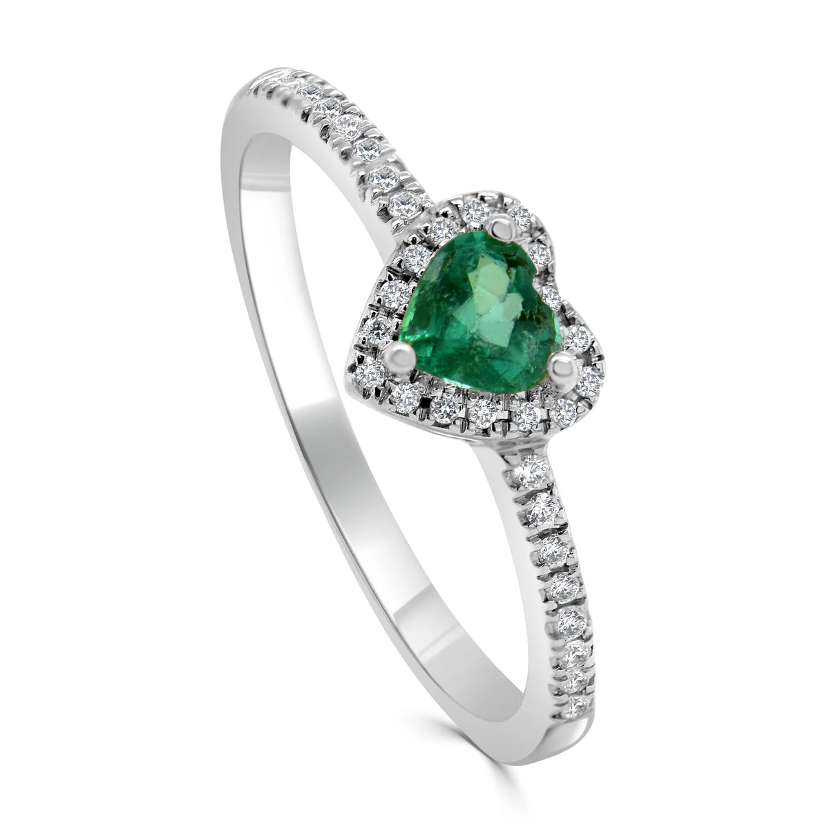 Birthstone Heart & Diamond Ring