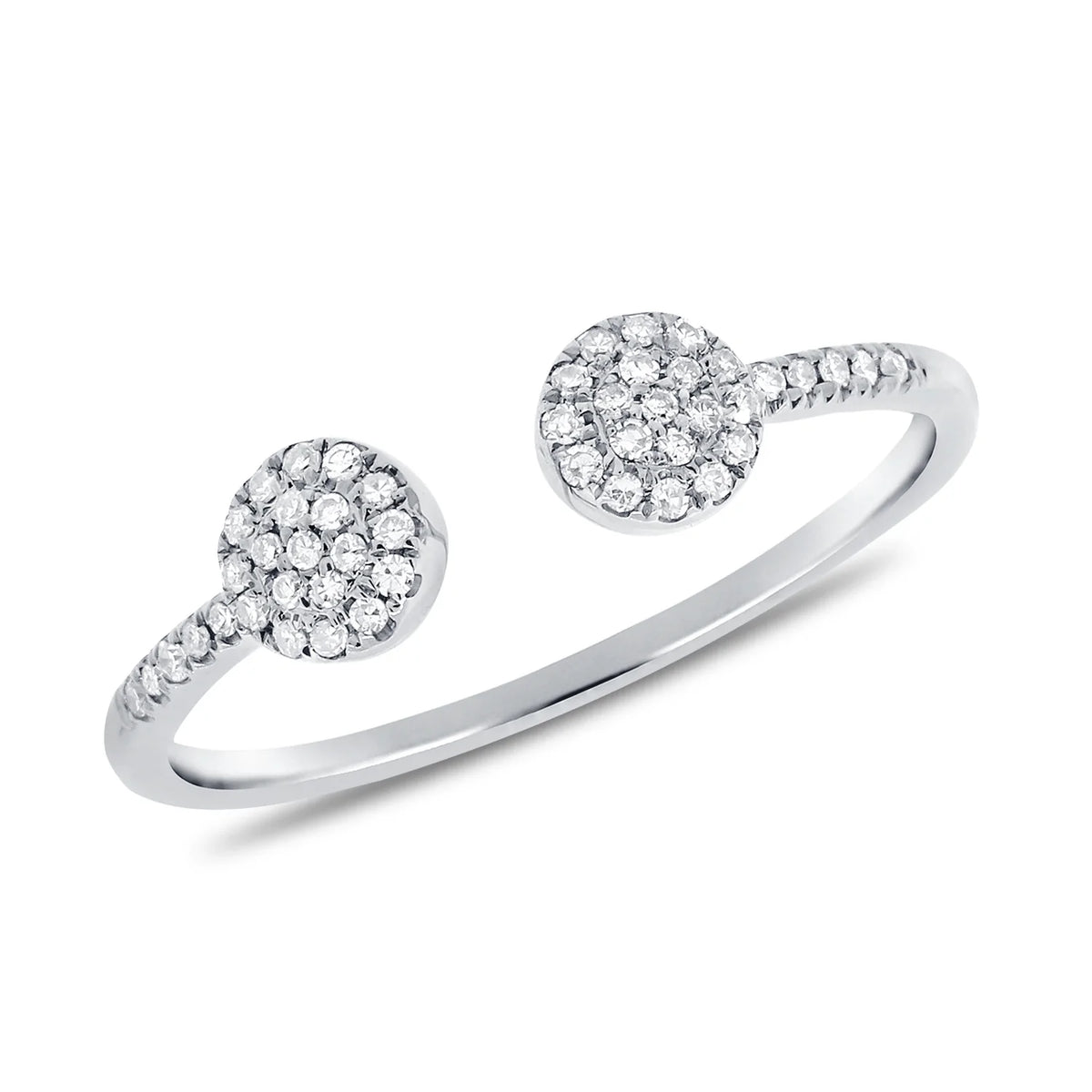 Bonnie Pave Diamond Round Floating Ring